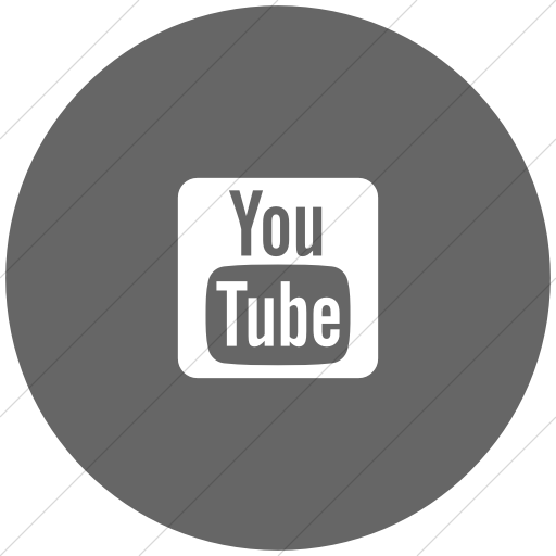 Flat Circle White On Gray Foundation Social Youtube Icon