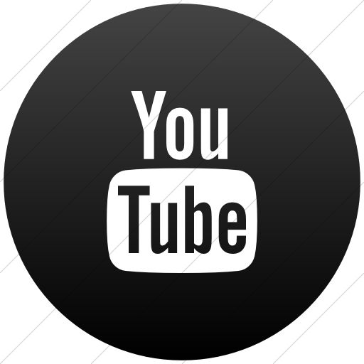 Flat Circle White On Black Gradient Bootstrap Font