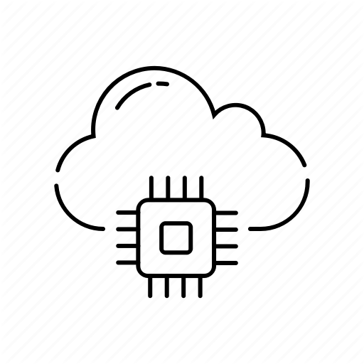 Big, Chip, Cloud, Data, Implementation, Processor, Web Marketing Icon