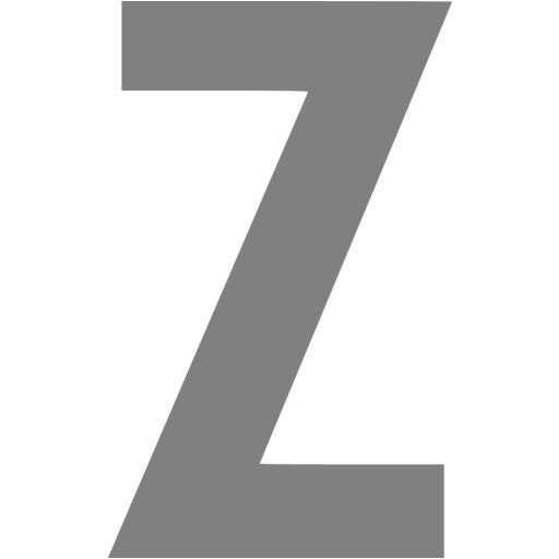 Gray Letter Z Icon