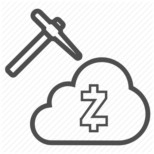Cloud, Mining, Zcash Icon