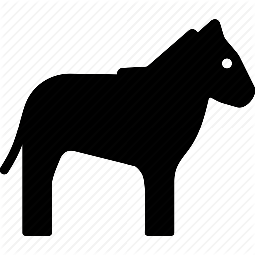 African, Animal, Horse, Striped, Zebra Icon