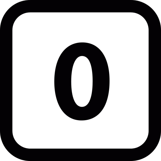 Number Zero Png Icon