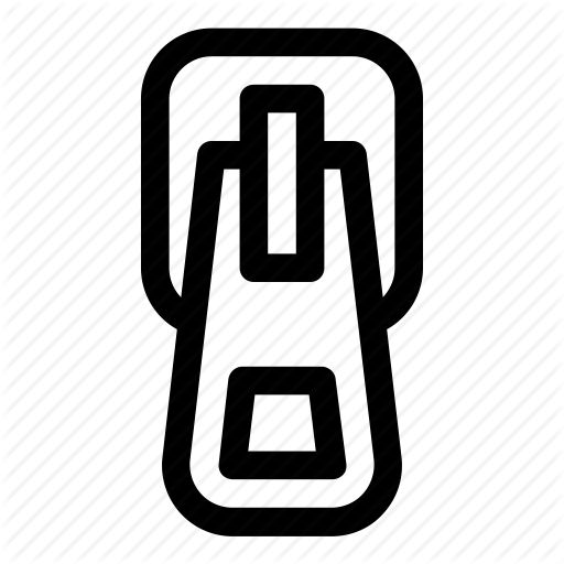Fastener, Sewing, Slider, Zipper Icon