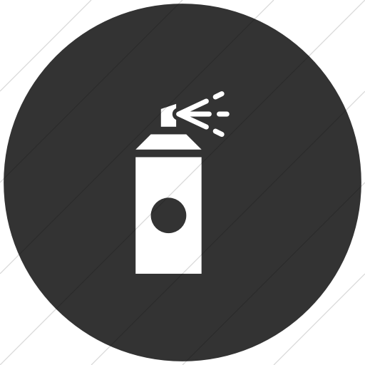 Flat Circle White On Dark Gray Iconathon Graffiti Zone Icon
