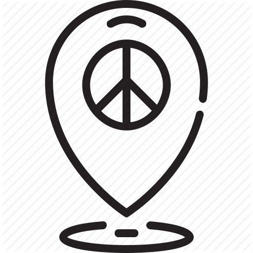 Location, Map, Peace, Pin, Refugee, Safe, Zone Icon