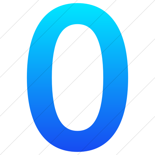 Simple Ios Blue Gradient Alphanumerics Number Icon