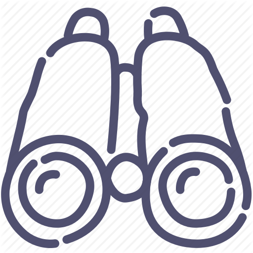 Binoculars, Search, Watch Icon