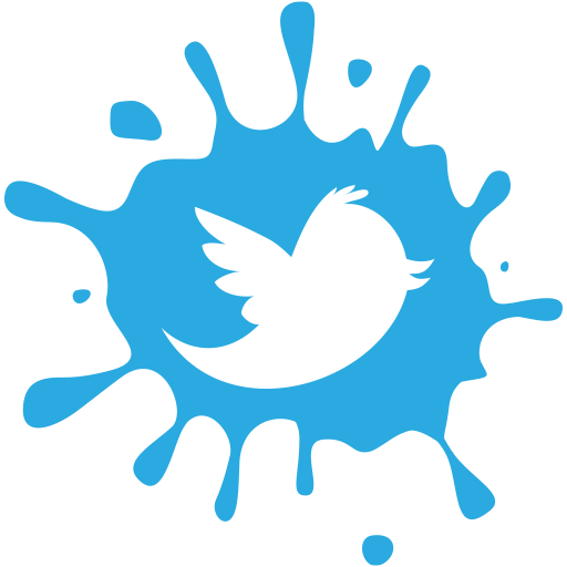 Blot, Set, Twitter, Media, Social Icon
