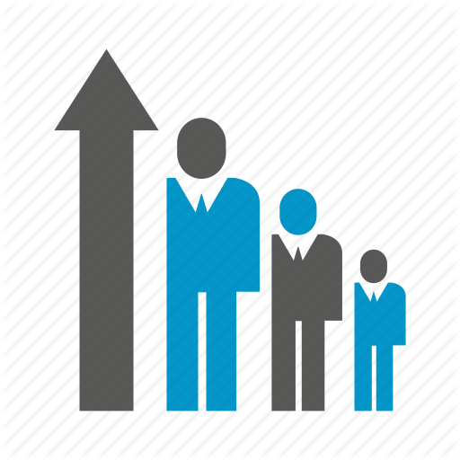 Arrow, Chart, Graph, Growth, People Icon