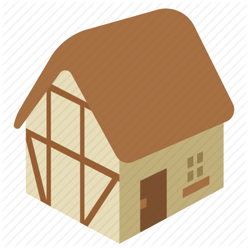 Building, Cabin, Chalet, Cottage, House, Thatched Icon