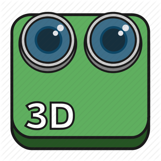 Camera, Cinema, Digital, Filled, Lens, Stereoscopic Icon