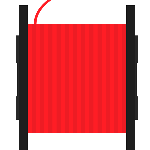 Print, Filament, Red, Spool Icon