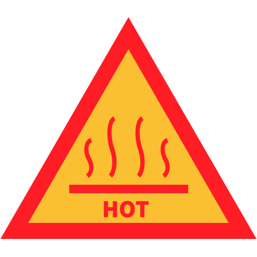 Attention, Hot, Sign, Warning Icon
