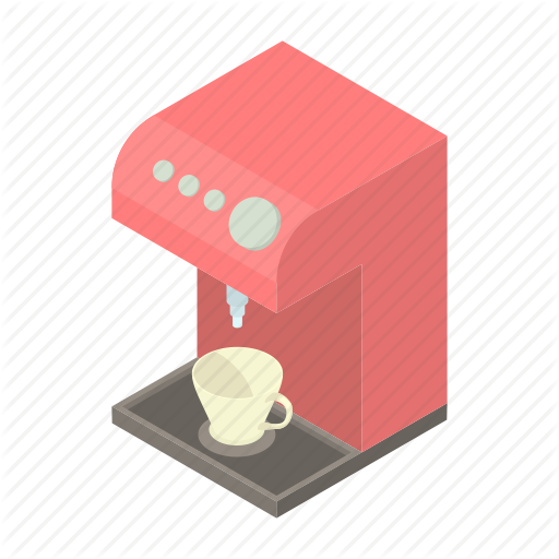 Beverage, Caffeine, Cartoon, Coffee, Machine, Maker, Modern Icon