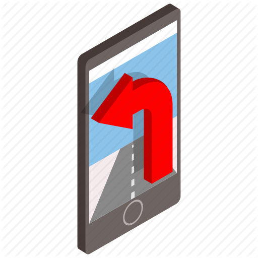 Gps, Isometric, Location, Map, Phone, Road, Travel Icon