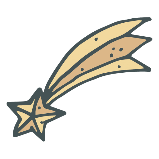Shooting Star Hand Drawn Cartoon Icon
