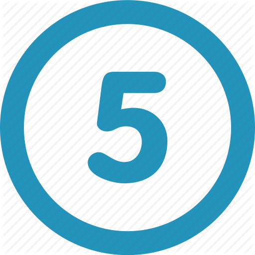 Five, Round Icon