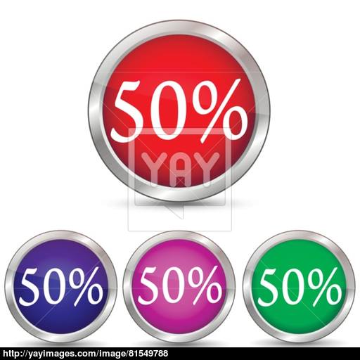 Percent Discount Icon Vector