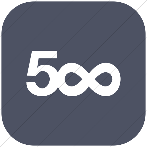 Flat Rounded Square White On Blue Gray Raphael Icon