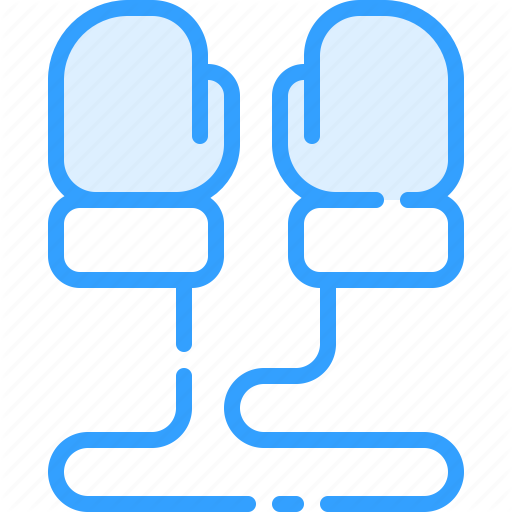 Christmas, Gloves, Mittens, Santa, Winter Icon