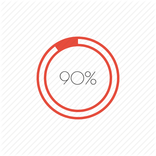 Chart, Elements, Graph, Infographic, Ninety, Percent, Pie Chart Icon