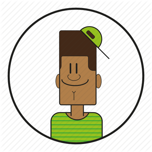 African, America, Blacky, Cap, Cartoon, Character, Dude, Face