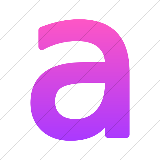 Simple Ios Pink Gradient Alphanumerics Lowercase Letter