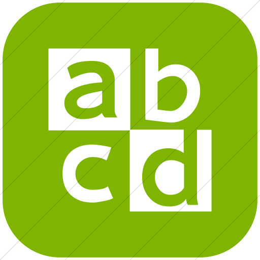 Flat Rounded Square White On Green Classica Latin