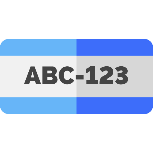 License Plate Number Png Icon