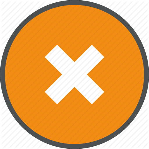 Abort, Cancel, Delete, Denied, Failure, Negative, No, Remove Icon