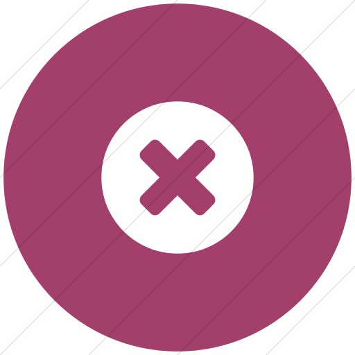 Flat Circle White On Pink Bootstrap Font Awesome Times