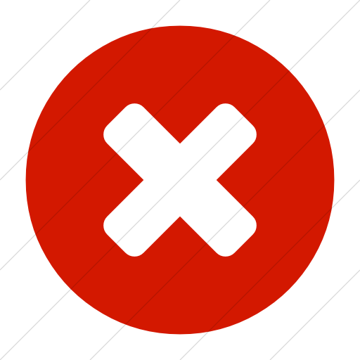 Simple Red Bootstrap Font Awesome Times Circle Icon
