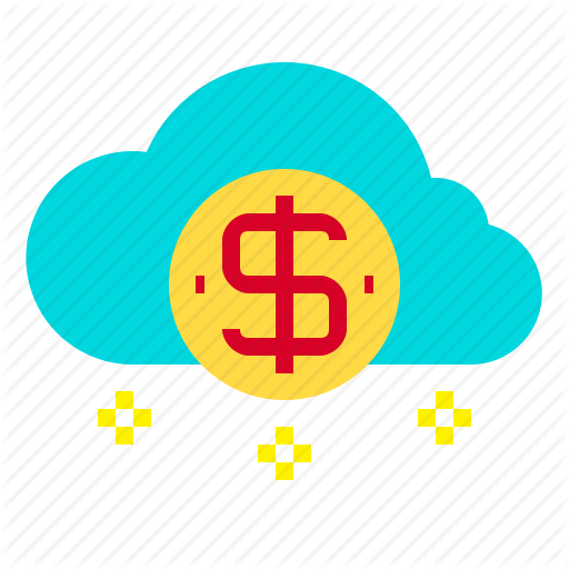 Cloud, Coin, Us Icon
