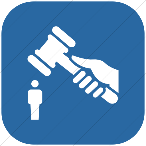 Flat Rounded Square White On Blue Iconathon Abuse