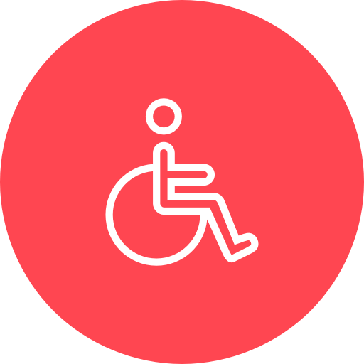 Red, Disabled, Access Icon Free Of Hotel And Spa Icons