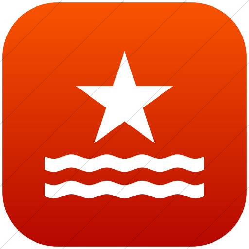 Flat Rounded Square White On Red Gradient Iconathon