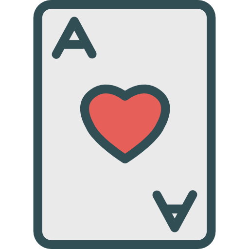 Poker, Black Jack, Casino, Gambling, Entertainment, Ace Of Hearts Icon