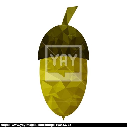 Ripe Acorn Icon Autumn Oak Nut And Seed Logo Vector