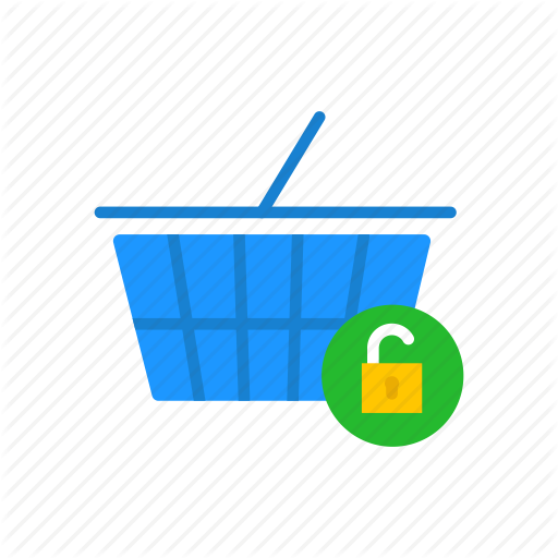 Basket, Cart, Shopping, Unlock Item Icon
