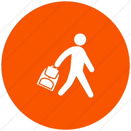 Flat Circle White On Orange Ocha Humanitarians Activity