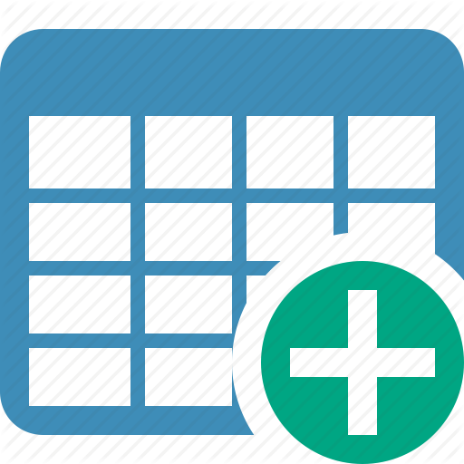 Add, Cell, Data, Database, Grid, Row, Table Icon