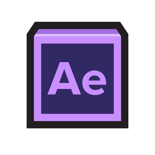 Adobe After Effects Icon Flat Strokes App Iconset Hopstarter