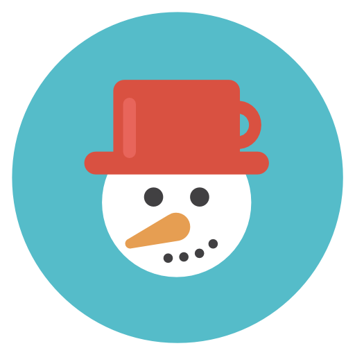 Snowman Icon Flat Christmas Circle Iconset Fps