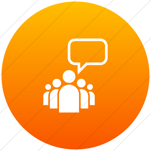 Flat Circle White On Orange Gradient Ocha Humanitarians