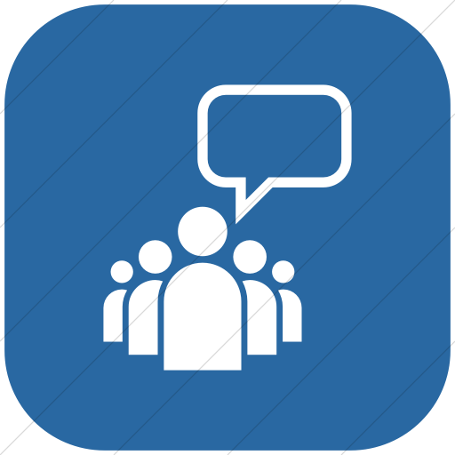 Flat Rounded Square White On Blue Ocha Humanitarians