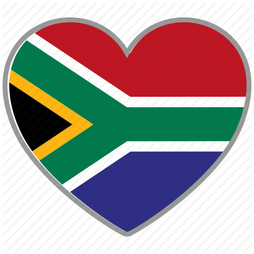Flag, Flag Heart, Love, South Africa Icon