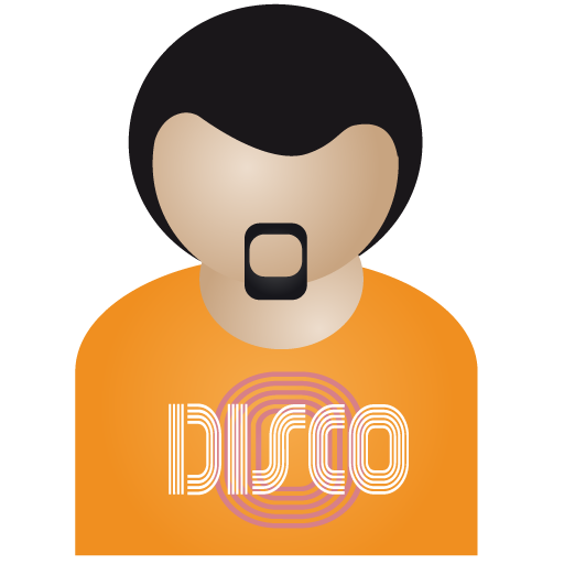 Afro, Disco, Man Icon