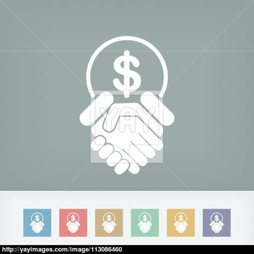 Financial Agreement Icon Vector