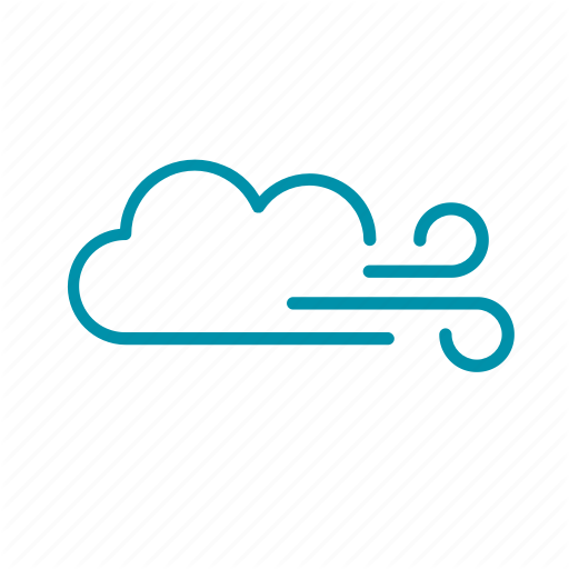 Clean Air, Cloud, Overcast, Weather, Wind Icon